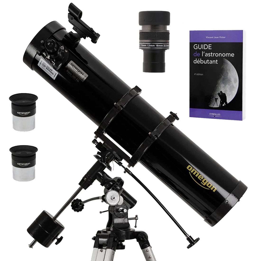 Pack Complet Télescope Omegon 130/920 EQ2