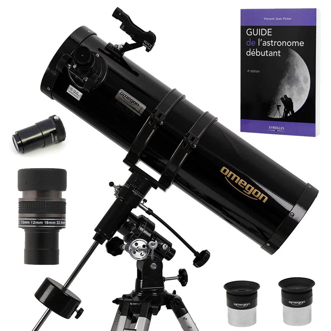 Kit de télescope Omegon 150/750 EQ3 complet