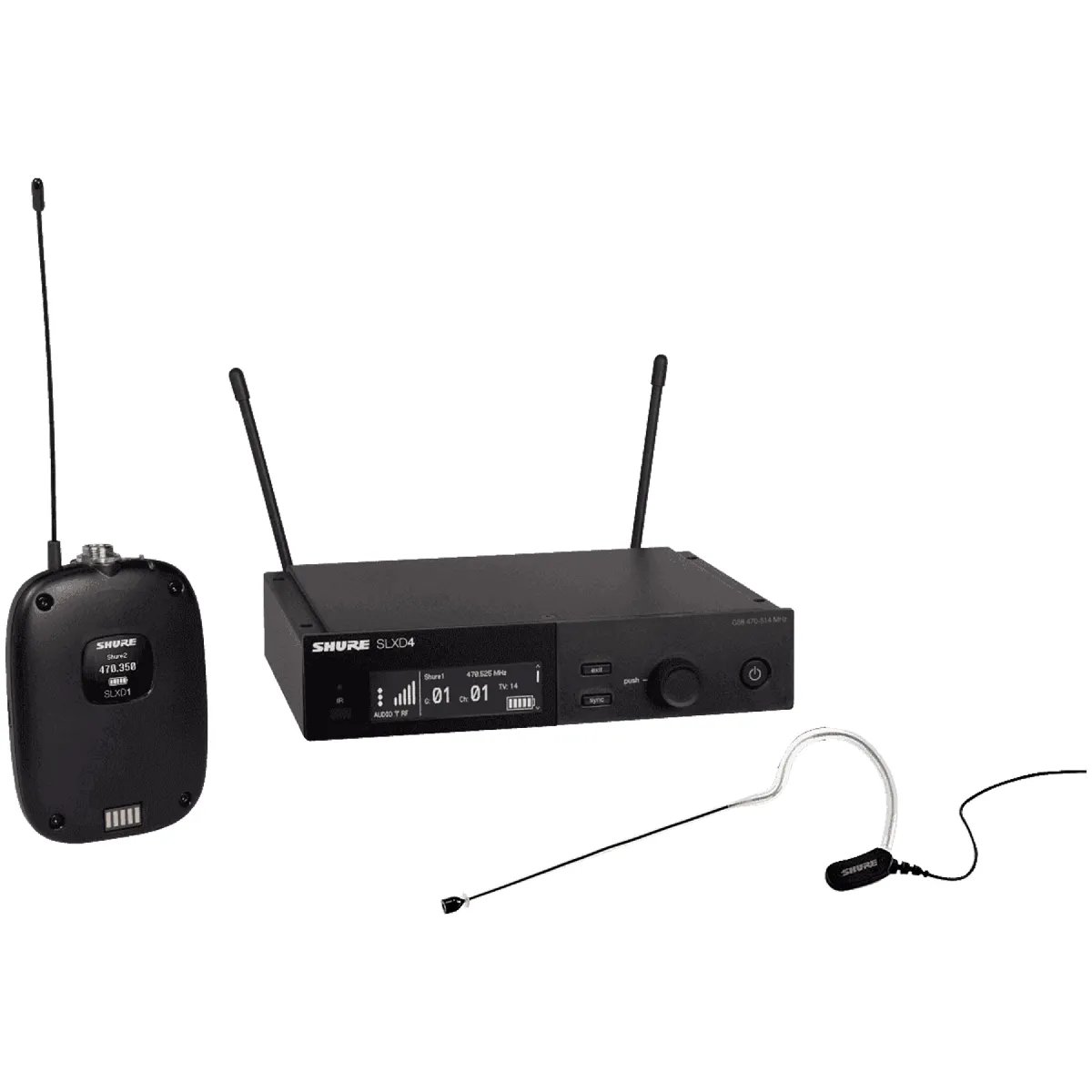 Shure SLXD14E-153B H56 Wireless System with Earphone Microphone
