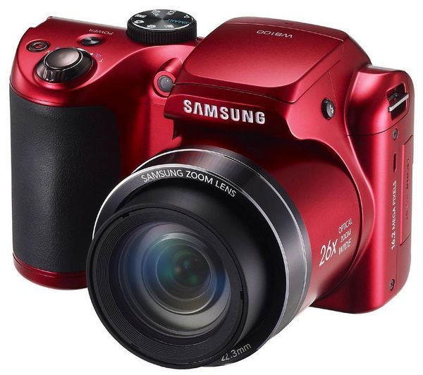 Samsung WB100 - Red + 8GB SDHC Class 6 Memory Card