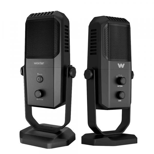 Woxter Mic Studio 100 Pro Black Tabletop Condenser Microphone