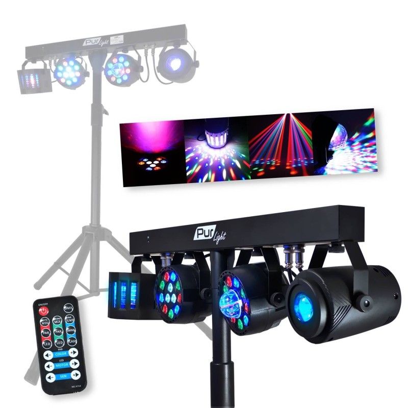 Pur Light Euphoria 4-in-1 Light Kit with Remote Control and DMX