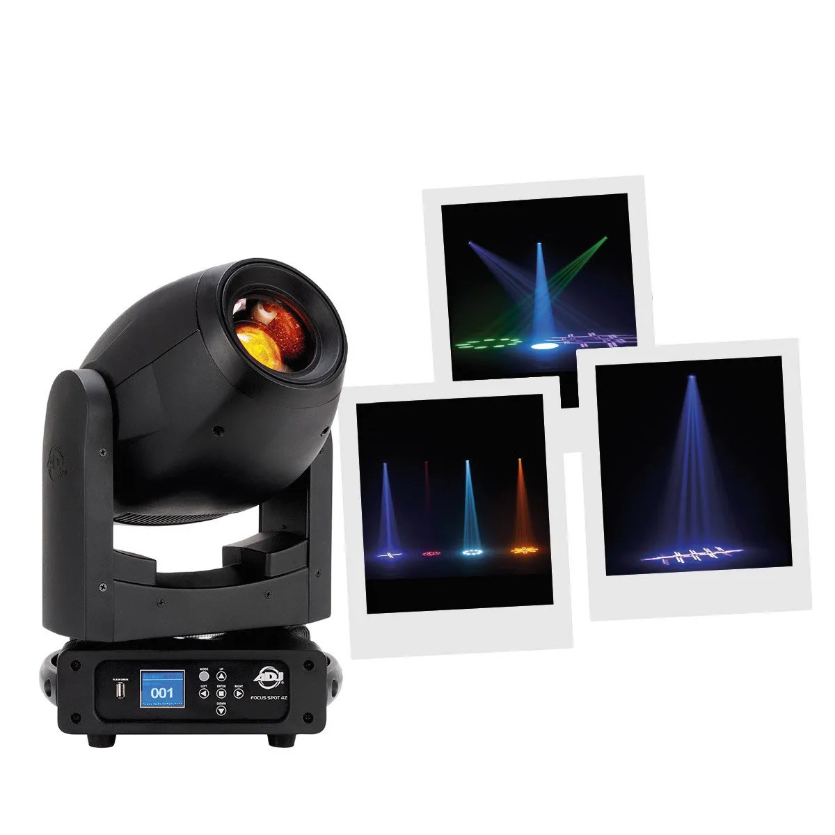 AMERICAN DJ Focus Spot 4Z - Projecteur à LED - Zoum motorisé 11° à 22° - 200W - 8 Couleurs