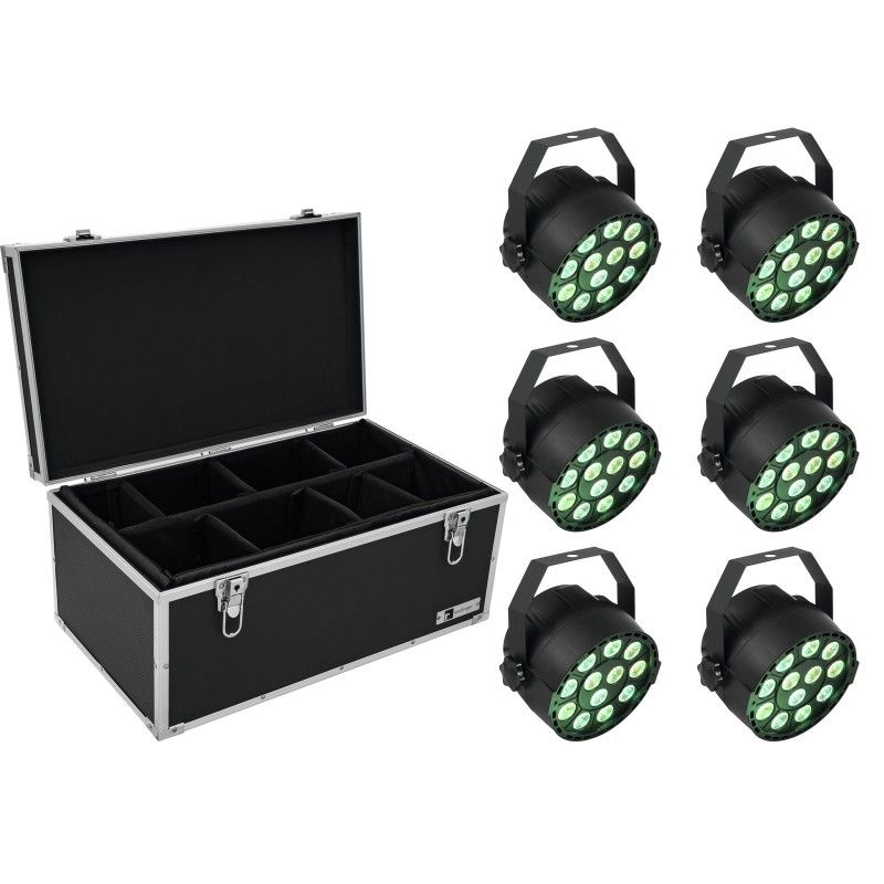 Eurolite 6x LED Party Spot + Case