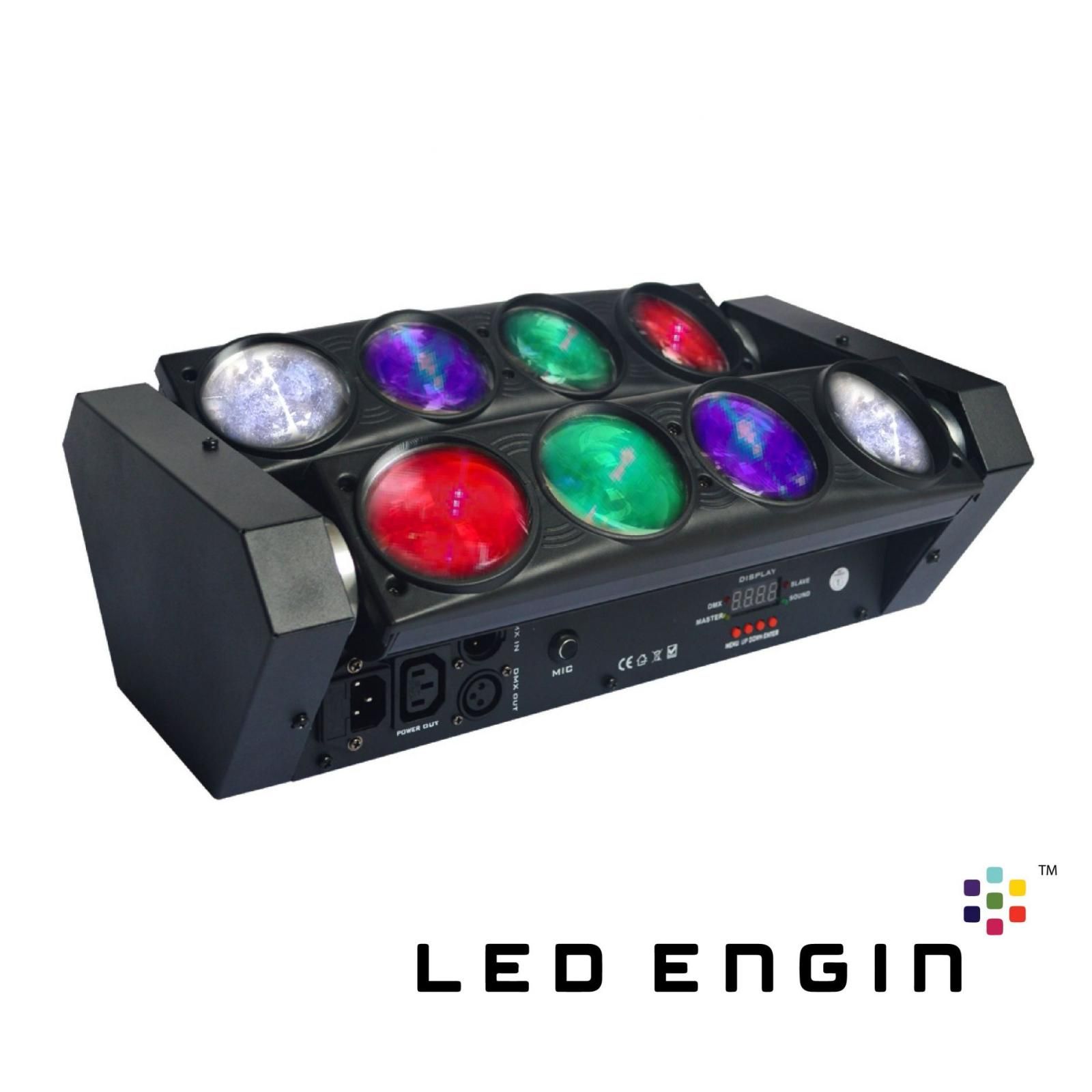 Power Lighting Spider LED 96W RGBW MK2 - 8x12W LED Projector