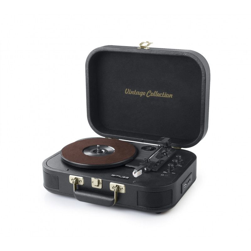 Muse MT-201GLD Vinyl Turntable + Bluetooth Stereo Speaker 2 x 5W