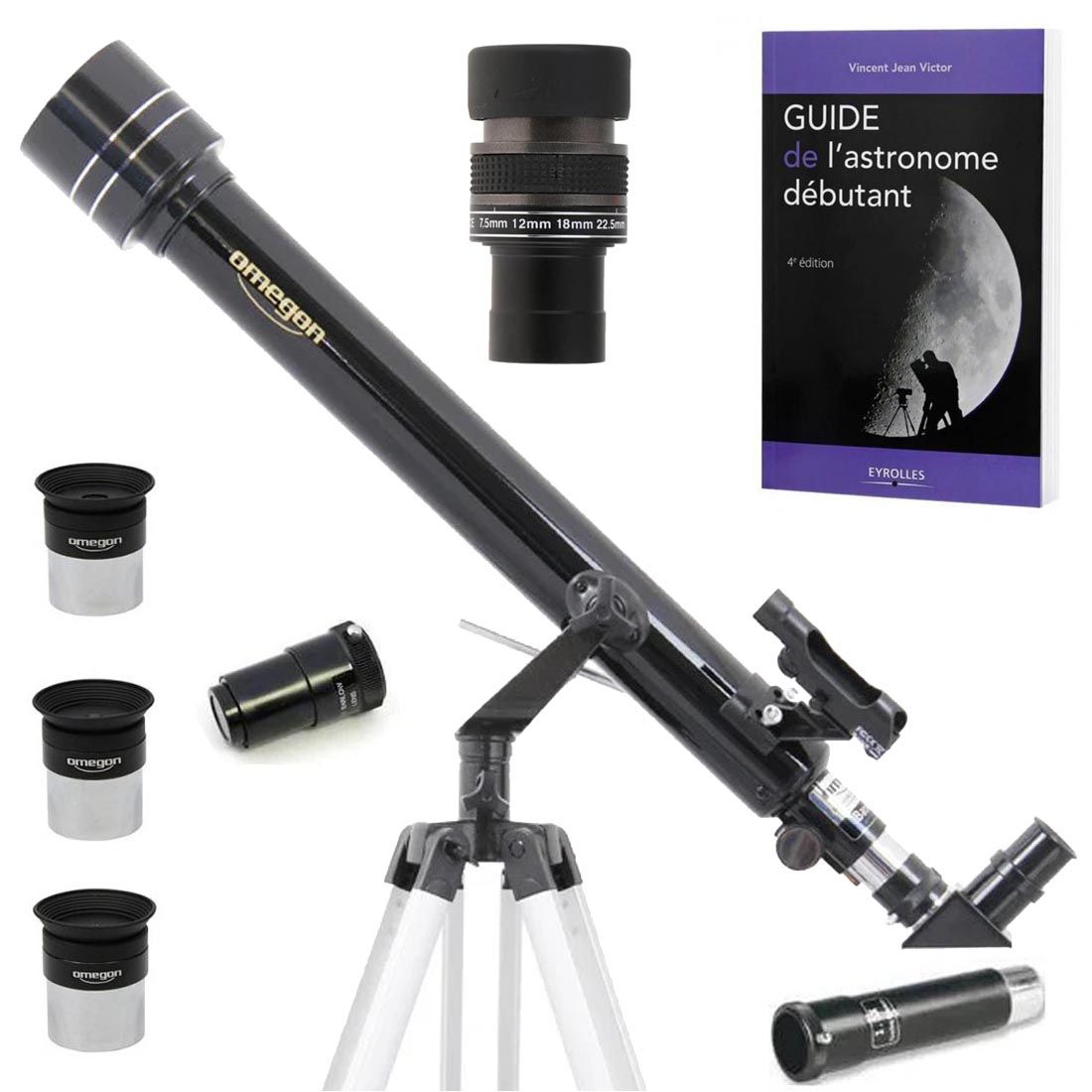 Kit complet du télescope Omegon 60/700 AZ1