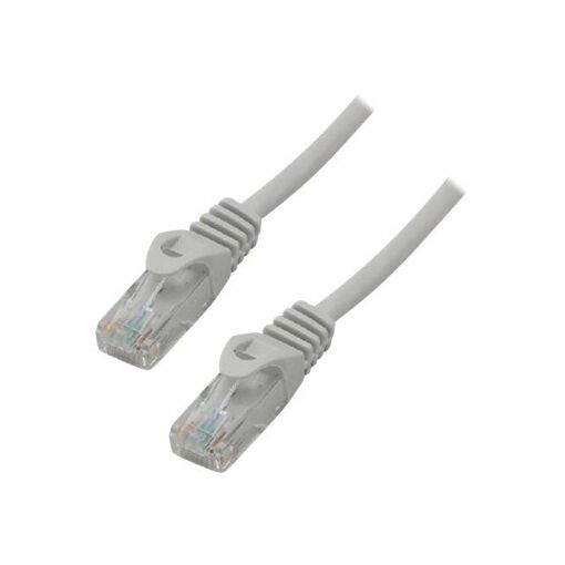 MCL RJ-45 (M) to RJ-45 (M) Cable - CAT 6 UTP - Molded, Locking, No Hook - Grey