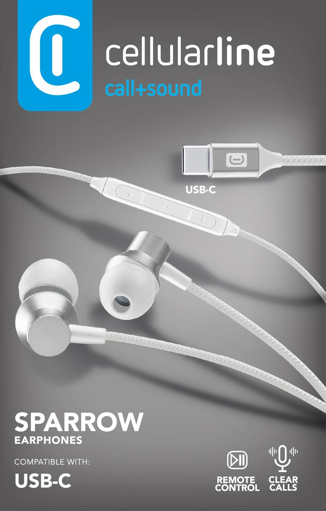 Cellularline Sparrow In-Ear Stereo Headphones with Microphone and Remote Control
