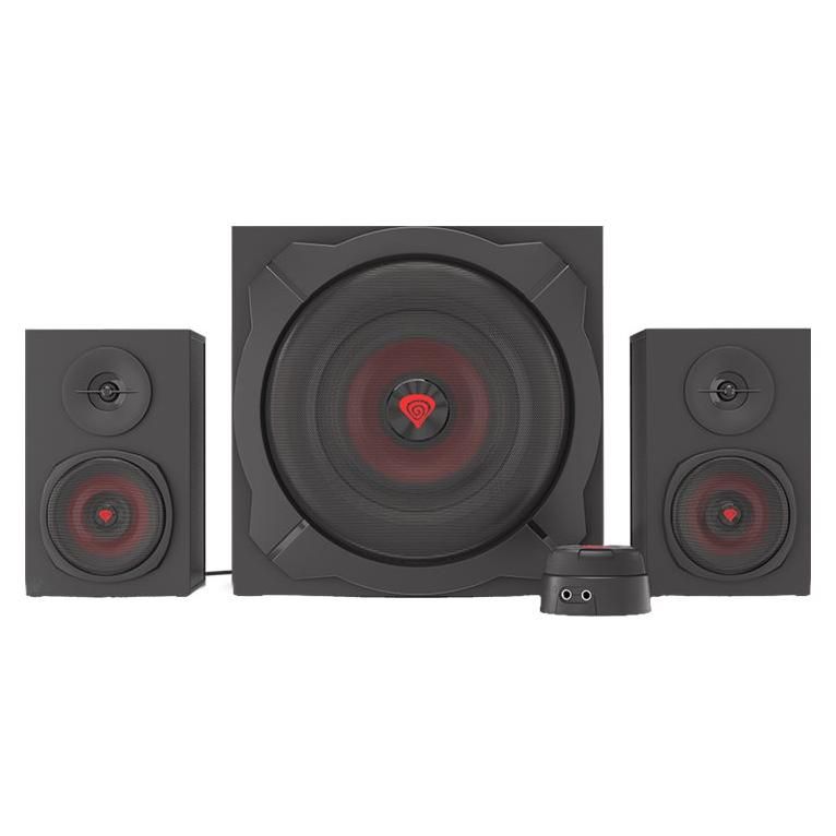 Genesis Helium 610BT Wireless Speaker System - 2.1 Channel - Bluetooth - 60W Total Power - Black, Red