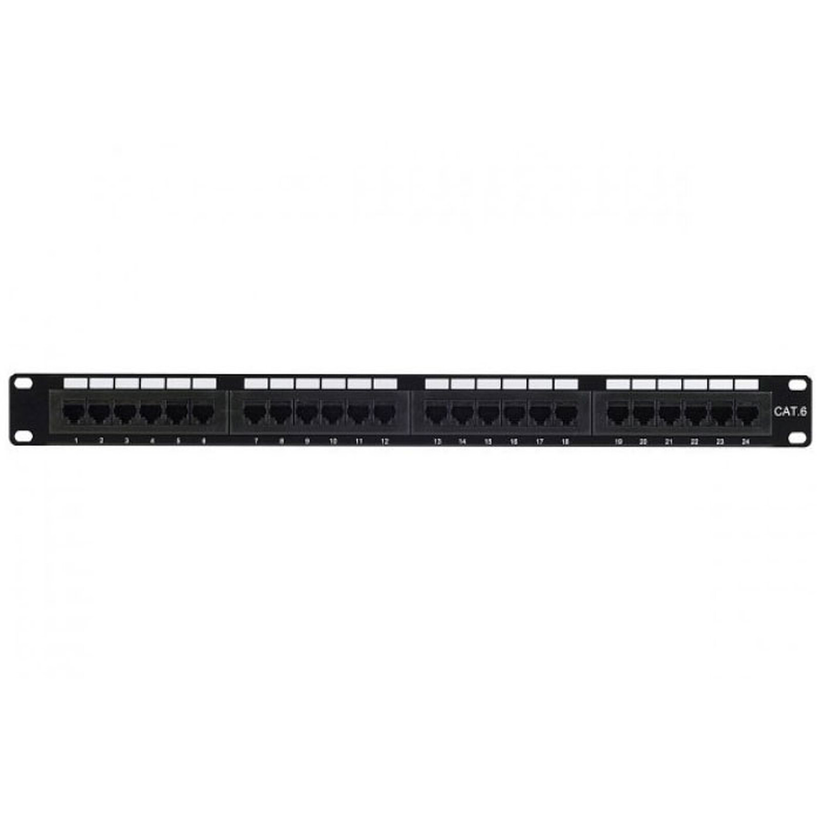 24-port UTP Cat 6 patch panel for 19" cabinet / enclosure / rack