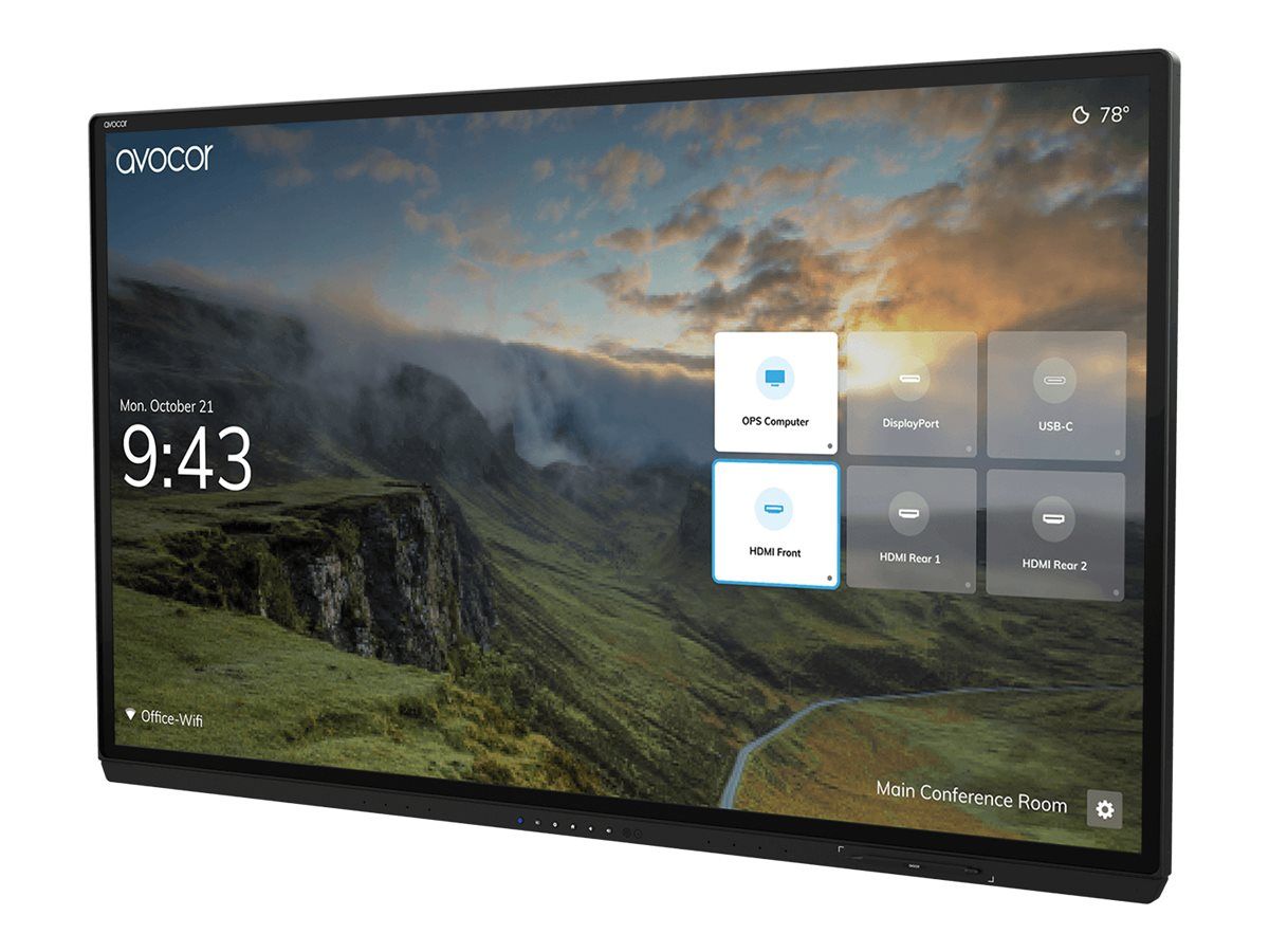 Avocor AVG-7560 - 75" G Series écran LCD rétro-éclairé par LED - interactive - avec écran tactile (multi-touches) - 4K UHD (2160p) 3840 x 2160 - LED à éclairage direct