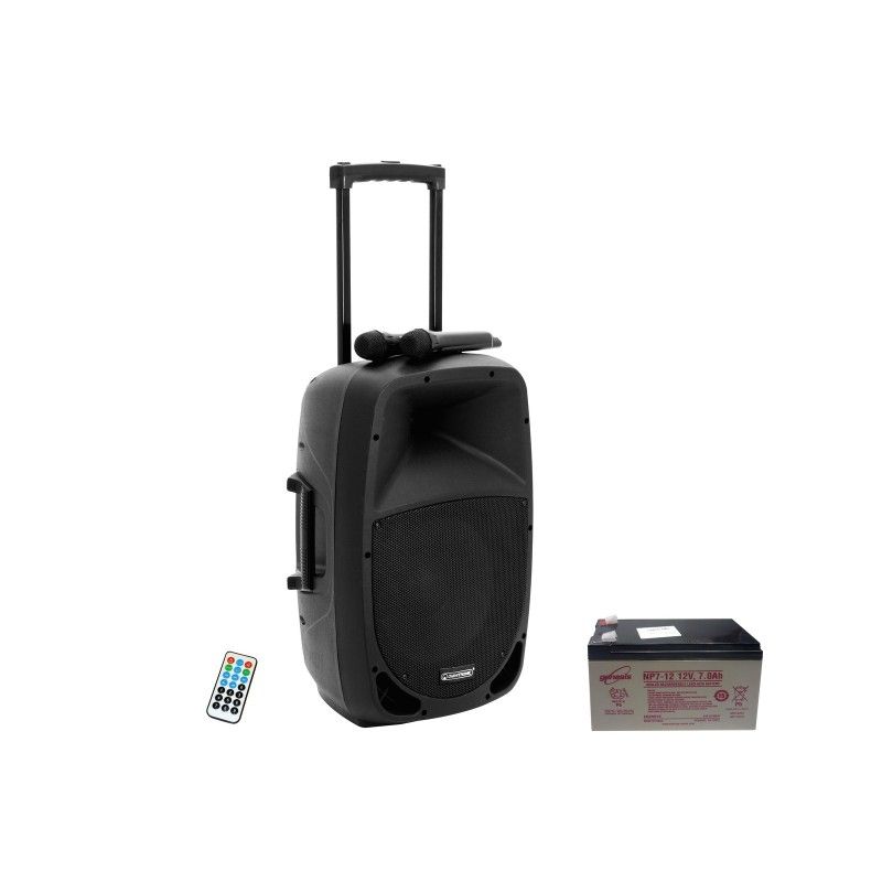 Omnitronic MES-15BT2 + Battery Set