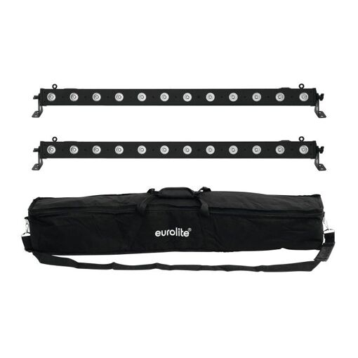 Eurolite LED Bar 12QCL RGBW Set (2x) + Soft Bag