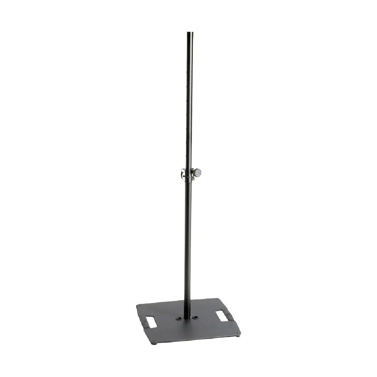 Support de haut-parleur et base d'éclairage Gravity LS 331 B - Noir - Pied pour enceintes et éclairage - Base carrée en acier - Insérer M10 - Barre de 35 mm - Stabilité élevée