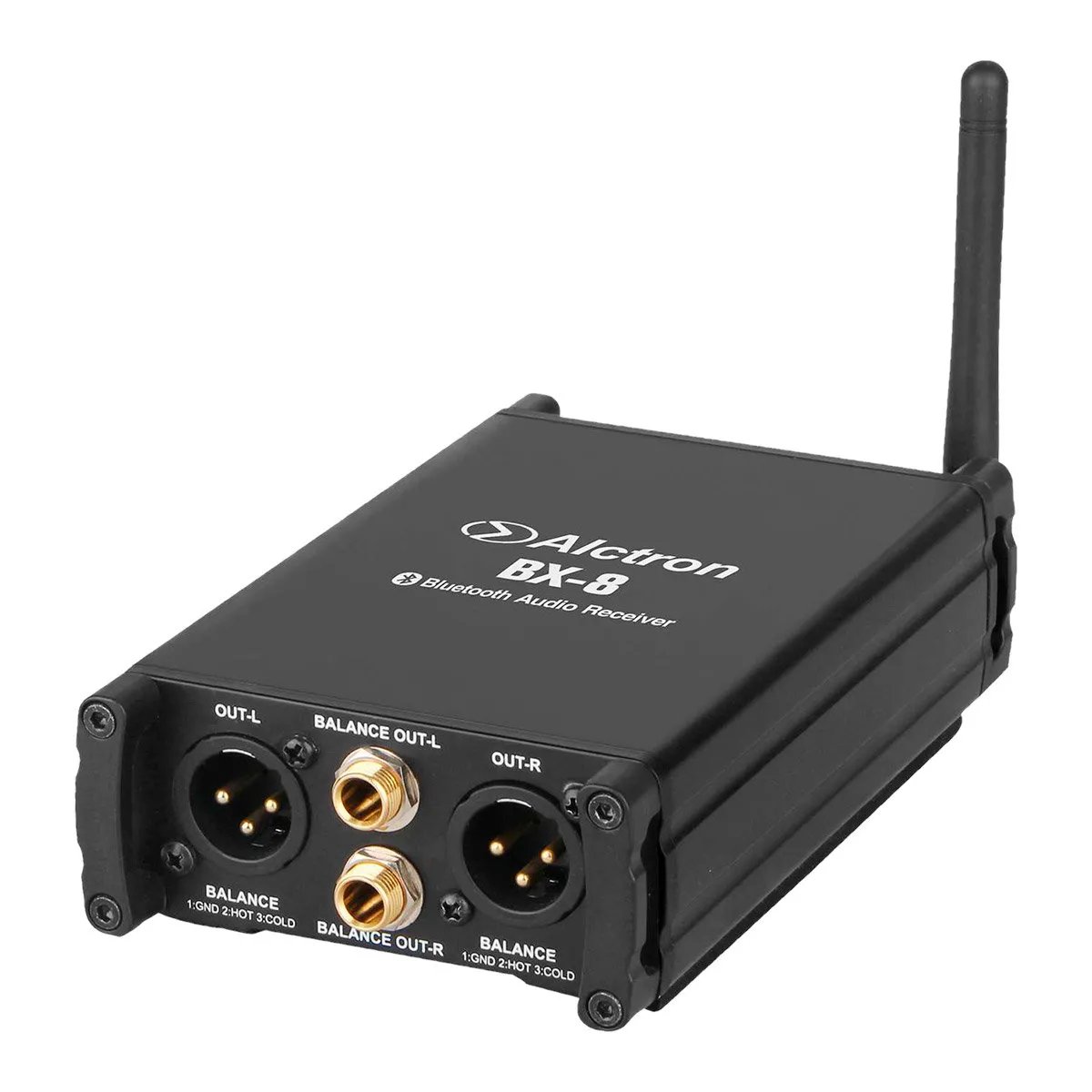 Alctron BX 8 - Professional Bluetooth Receiver - Symmetrical XLR and 6.35mm Jack Outputs - Bluetooth 4.0 - 5V DC Power Supply