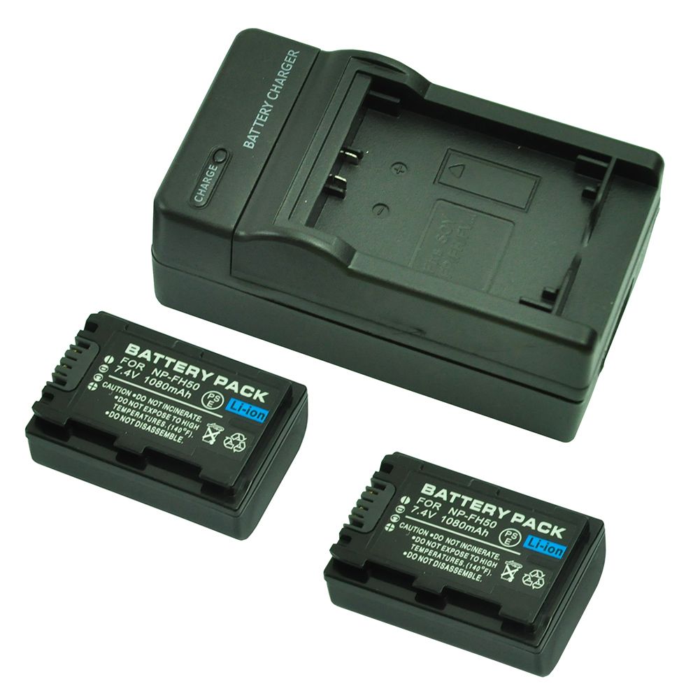 Baterías y cargador MP Power recargables para cámaras Sony DSLR