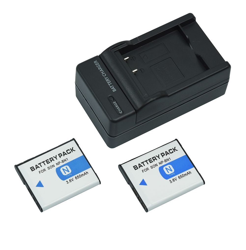 Baterías MP Power® 2x NP-BN1 + Cargador para Sony DSC-WX150, DSC-QX100, DSC-T110, DSC-TX200V, DSC-W830