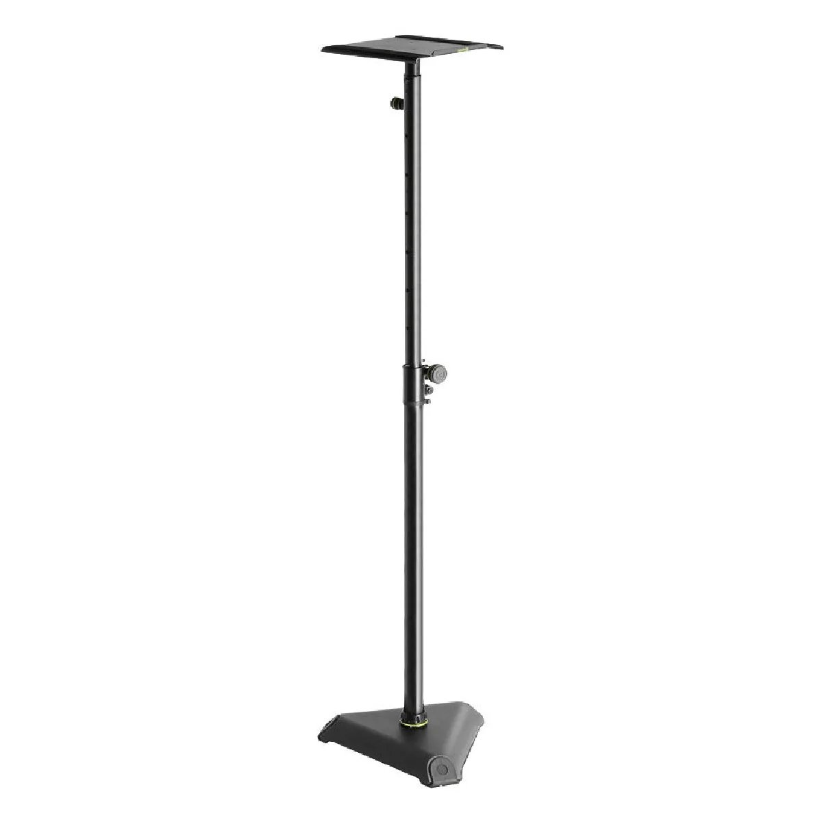 Gravity SP 3202 VT - Studio Monitor Stand with Adjustable Tablet - Cast Iron Base - Thermal Coated Finish