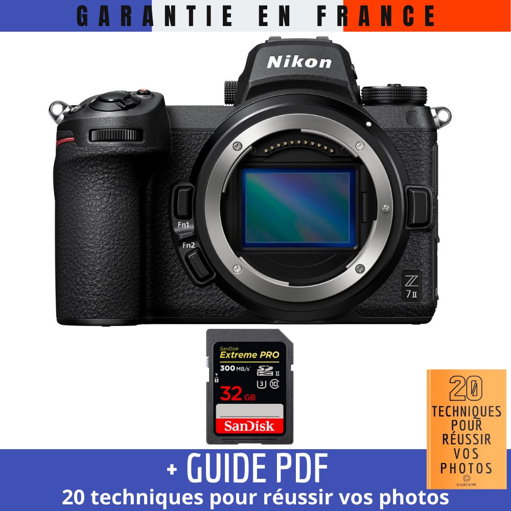 Nikon Z7 II Body + 1 SanDisk 32GB Extreme PRO UHS-II SDXC 300MB/s Memory Card + Guide PDF '20 TECHNIQUES FOR SUCCESSFUL PHOTOS'