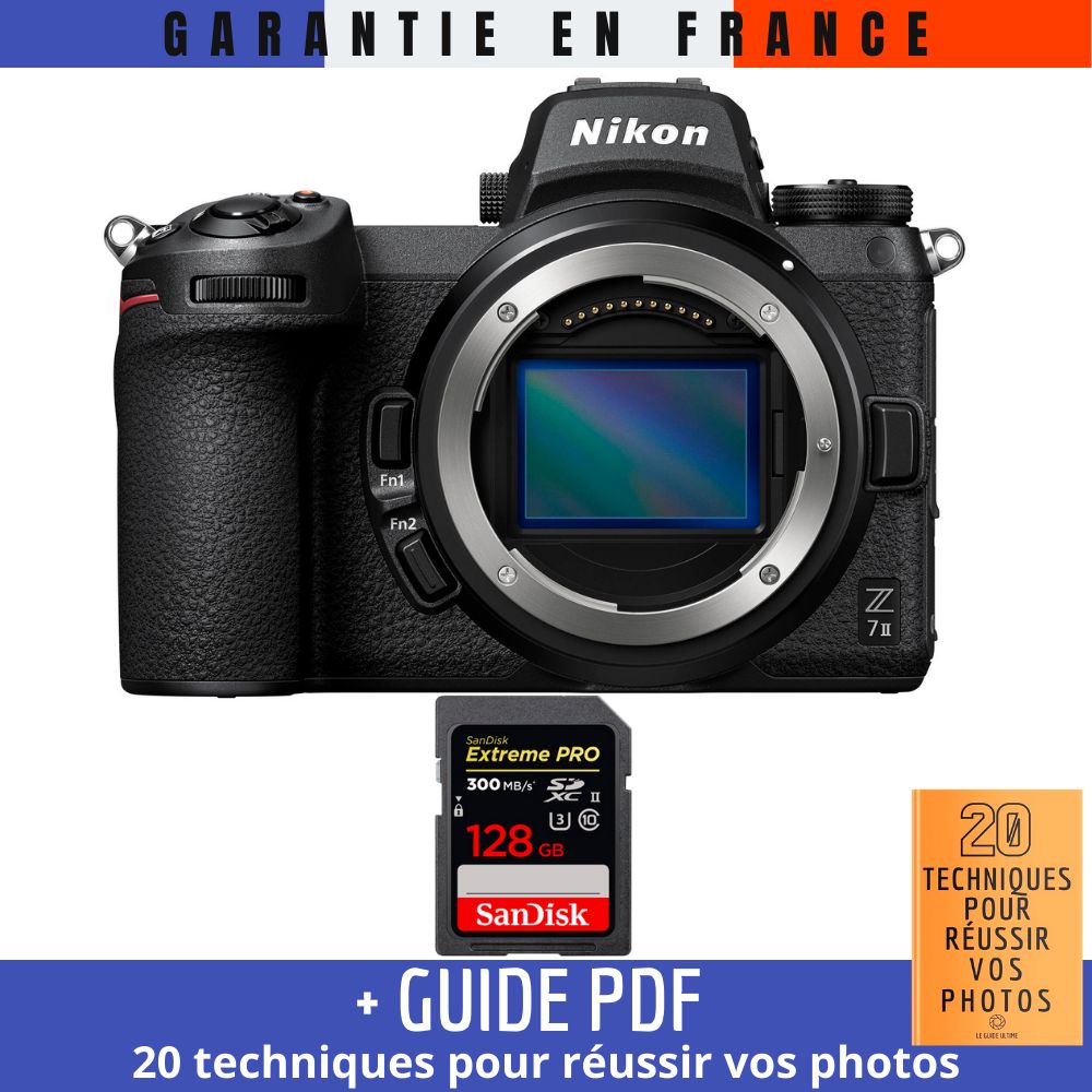 Nikon Z7 II Camera + 1 SanDisk 128GB Extreme PRO UHS-II SDXC Card (300 MB/s) + '20 TECHNIQUES FOR SUCCESSFUL PHOTOS' Guide