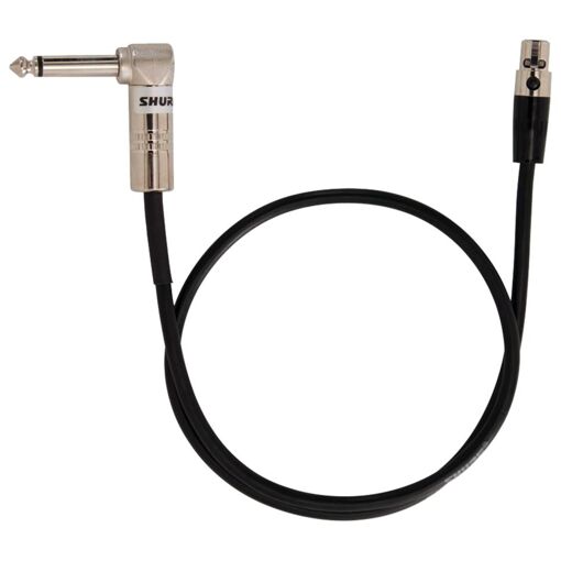 Câble audio Shure WA304, 0,6 m, 6,35 mm, Noir