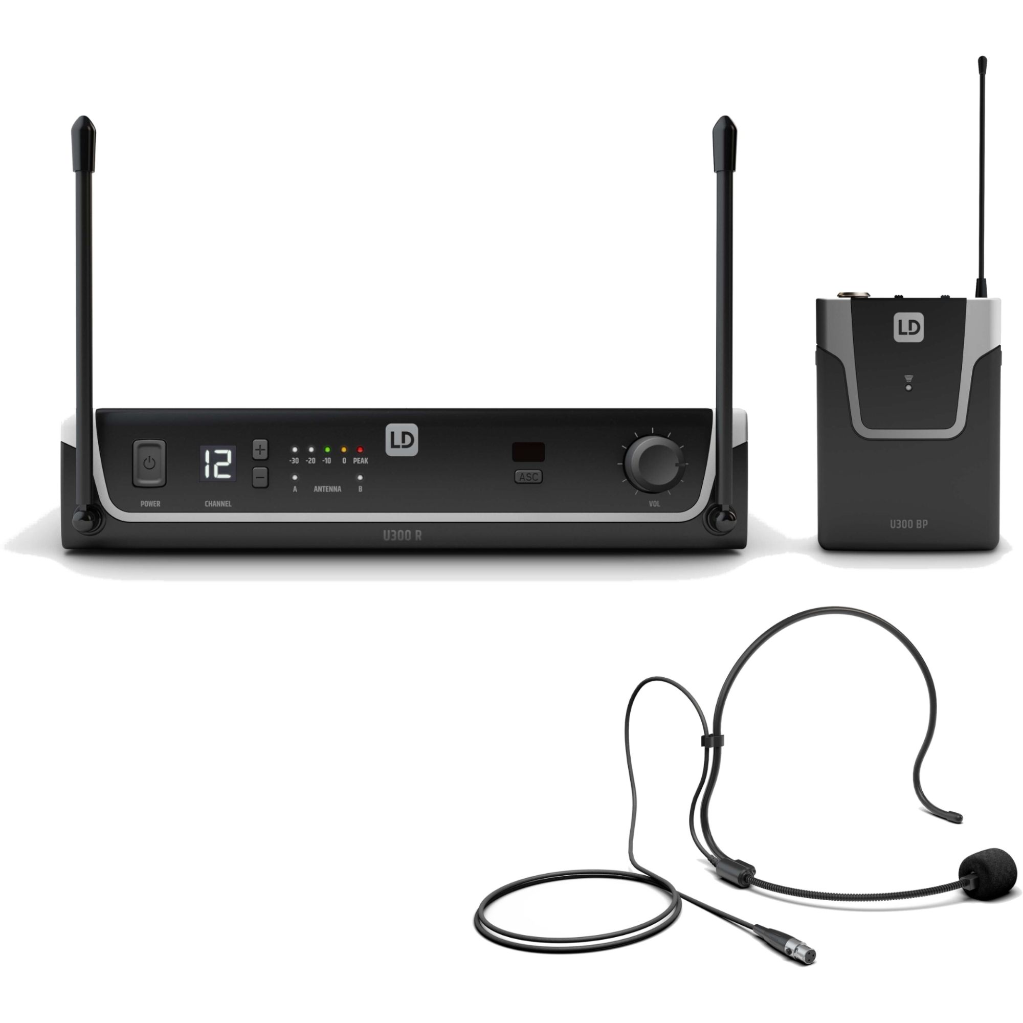 LD Systems U308 BPH Micro Headset and Pocket Transmitter (Bandgap + ISM)