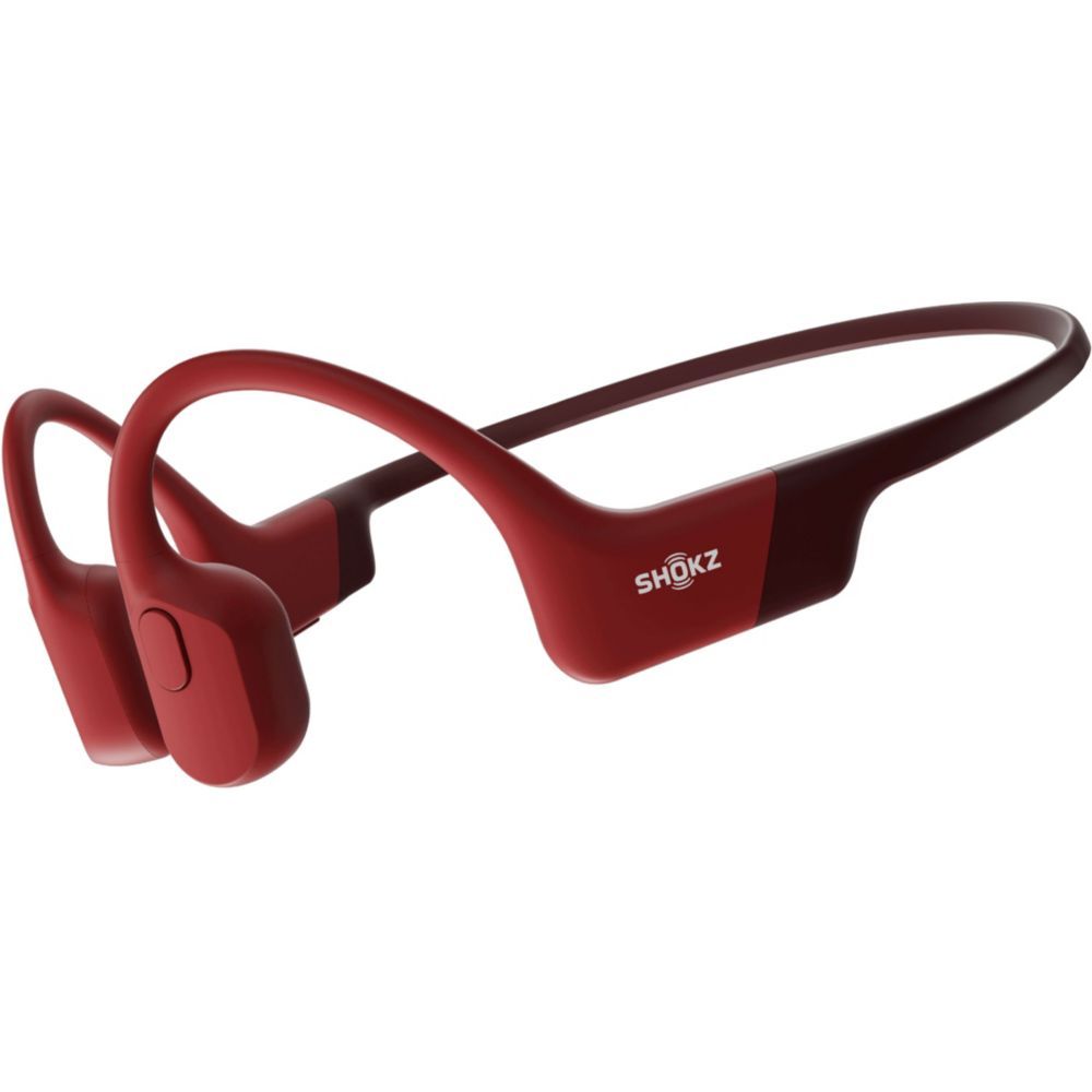 Shokz OpenRun - Casque sportif sans fil à conduction osseuse - Rouge
