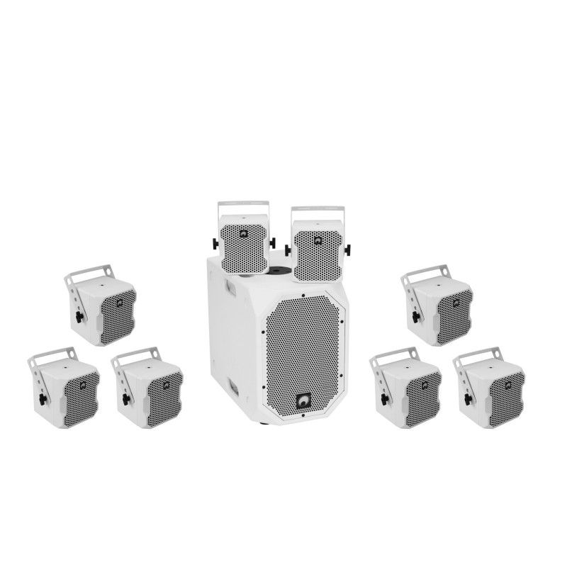 Omnitronic BOB-10A White Speaker Set (8x BOB-4 White)