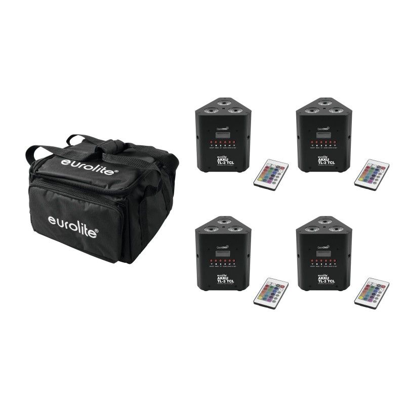 Eurolite 4x TL-3 QuickDMX Battery Set with Soft Bag