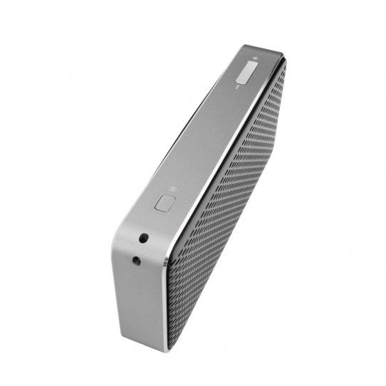 Altavoces estéreo Bluetooth Xqisit xq S20 y power bank, plata