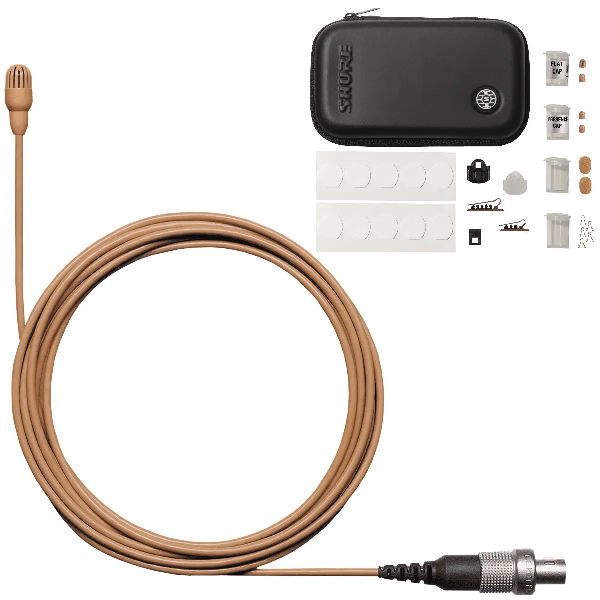 Shure TL47C/O LEMO - Brown - Omnidirectional Microphone - Double Membrane Capsule - Waterproof Protection - LEMO Connector