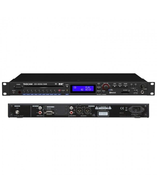 Tascam CD-400U DAB Media Player with Radio and Bluetooth Receiver