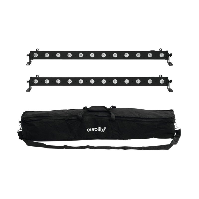 Kit Eurolite 2x Barra LED-12 QCL RGBA + Bolsa suave