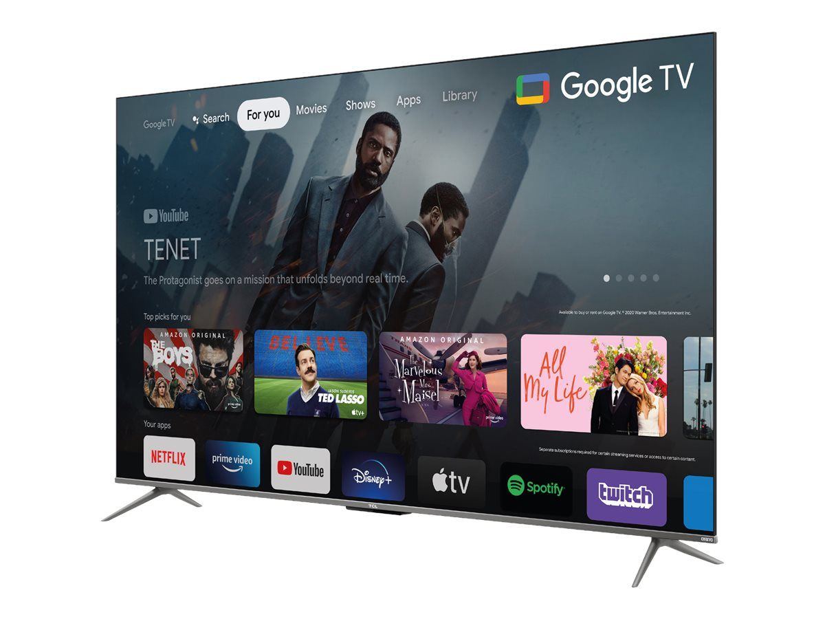 TCL 55C635 - 55" LED Smart TV with QLED - Google TV - 4K UHD (2160p) - HDR - Matte Aluminum