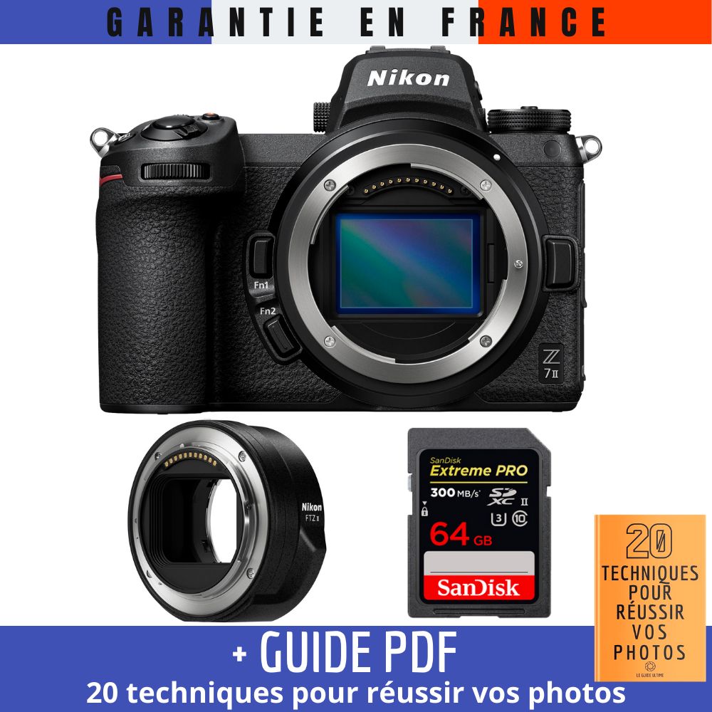 Nikon Z7 II + Adaptador FTZ II + 1 Tarjeta SanDisk 64GB Extreme PRO UHS-II SDXC - Guía '20 TECNICAS PARA OBTENER FOTOS EXITOSAS