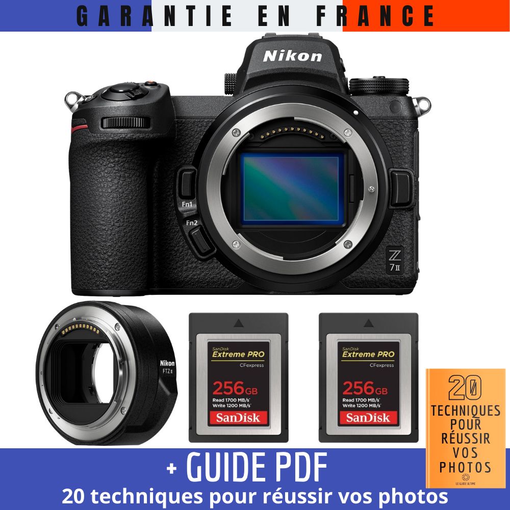 Nikon Z7 II + Adaptador FTZ II + 2 Tarjetas de memoria SanDisk 256GB Extreme PRO CFexpress Tipo B