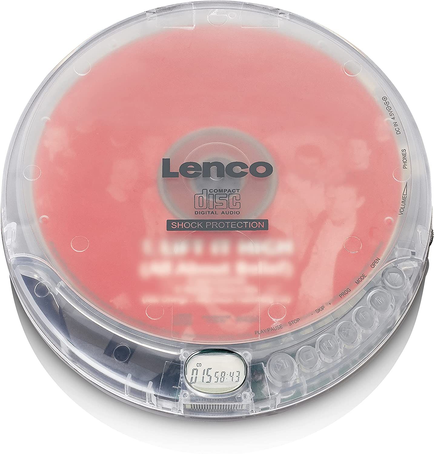 Lenco CD-202 Shockproof CD Player with LCD Screen