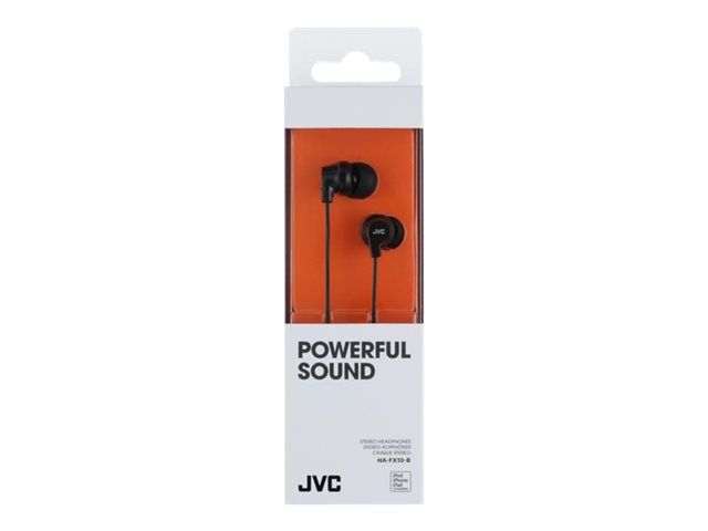 JVC HA-FX10 - In-Ear Headphones - Wired - 3.5mm Jack - Black