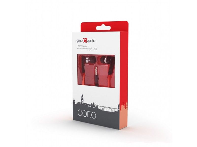 Auriculares intraaurales con cable de GMB con control de volumen y micrófono