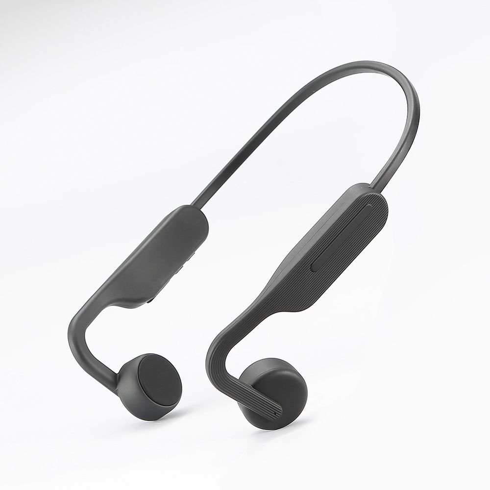 Wireless Bone Conduction Earbuds, IP56 WE (Water Resistant), BT 5.0, Rechargeable Battery, 6h Playback, USB-C Charging, Black