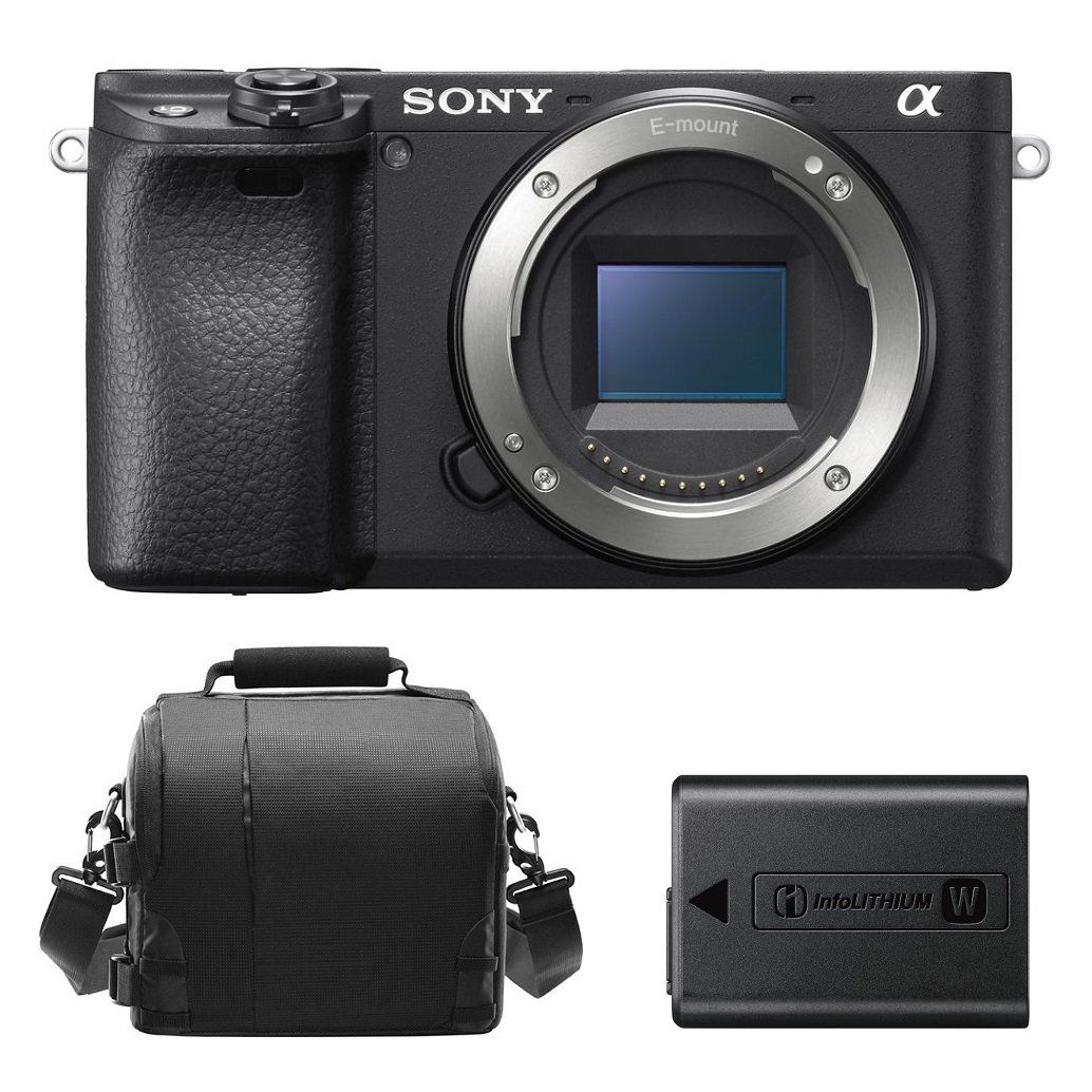 Sony A6400 Body Black Camera Bag NP-FW50 Battery