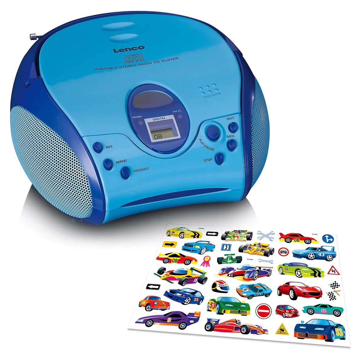 Lenco SCD-24BU Kids Portable Radio - Blue