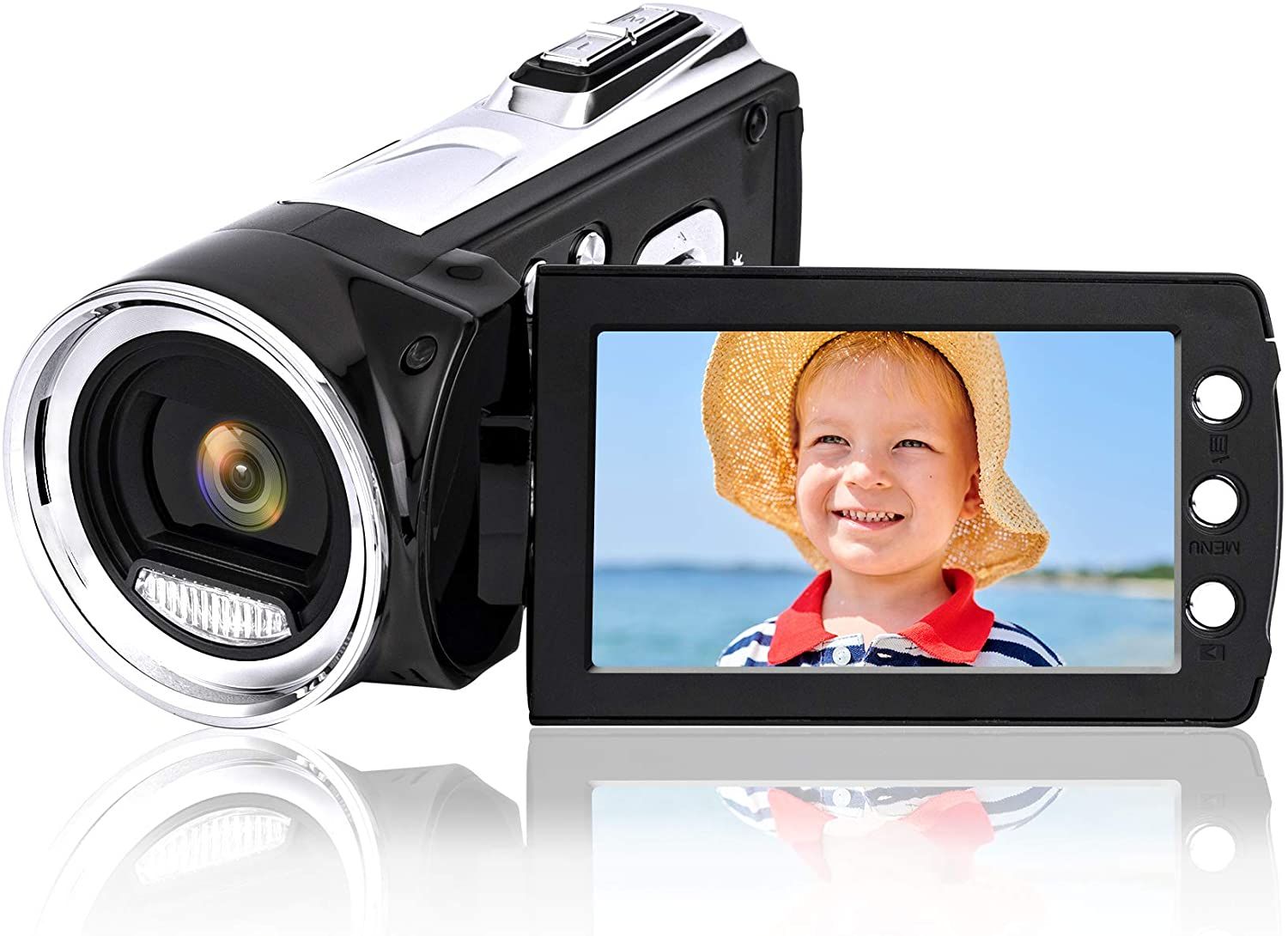 Vendos85 Full HD 2.7-inch Digital Camera (1920x1080p, 24MP, Black/Gray)