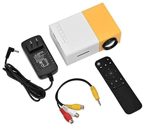 Mini Home Cinema Projector Vendos85 with HD 1080P HDMI/TF - Yellow White