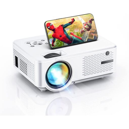 Mini Portable Projector 1080P Full HD White