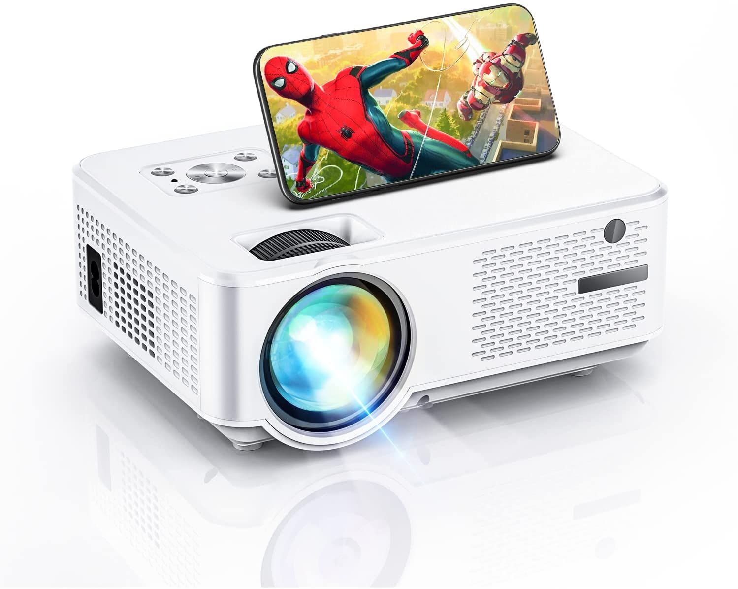 Proyector Mini Portátil 1080P Full HD Blanco