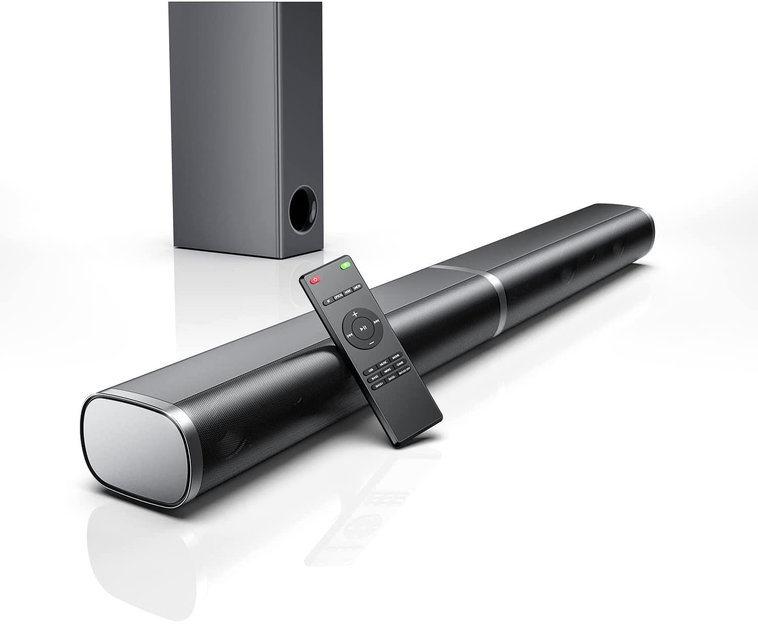 Bluetooth 5.0 Soundbar with Wireless Subwoofer 190W - Black