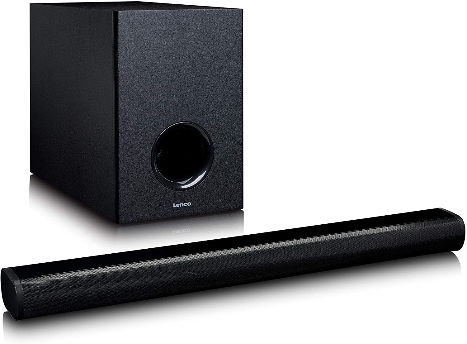 Barra de sonido inalámbrica Bluetooth Lenco con subwoofer inalámbrico de 70W negro