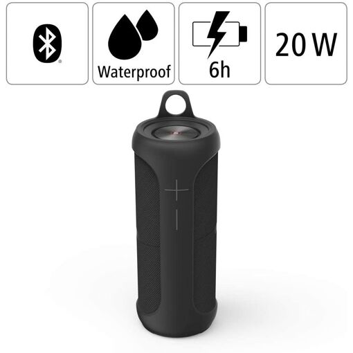 Altavoces portátiles Bluetooth Hama a prueba de agua IPX7 20W (Negro)